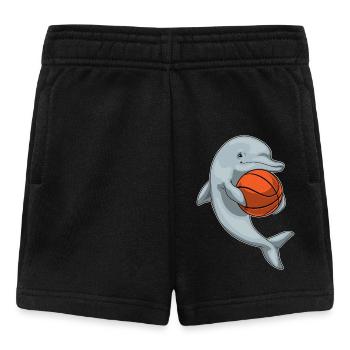 Delfin Basketballspieler Basketball - Baby Shorts - Schwarz - Vorne