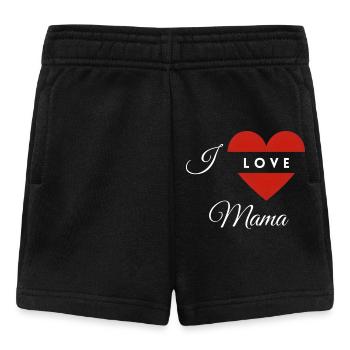 Forme de coeur avec message d’amour pour maman - Short Bébé - noir - Devant