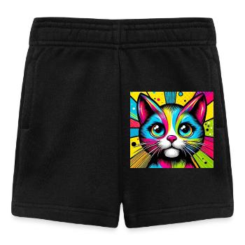 Cat Pop Art - Baby Shorts - black - Front