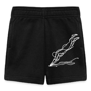 Schwimmer Mädchen Skizze - Baby Shorts - Schwarz - Vorne