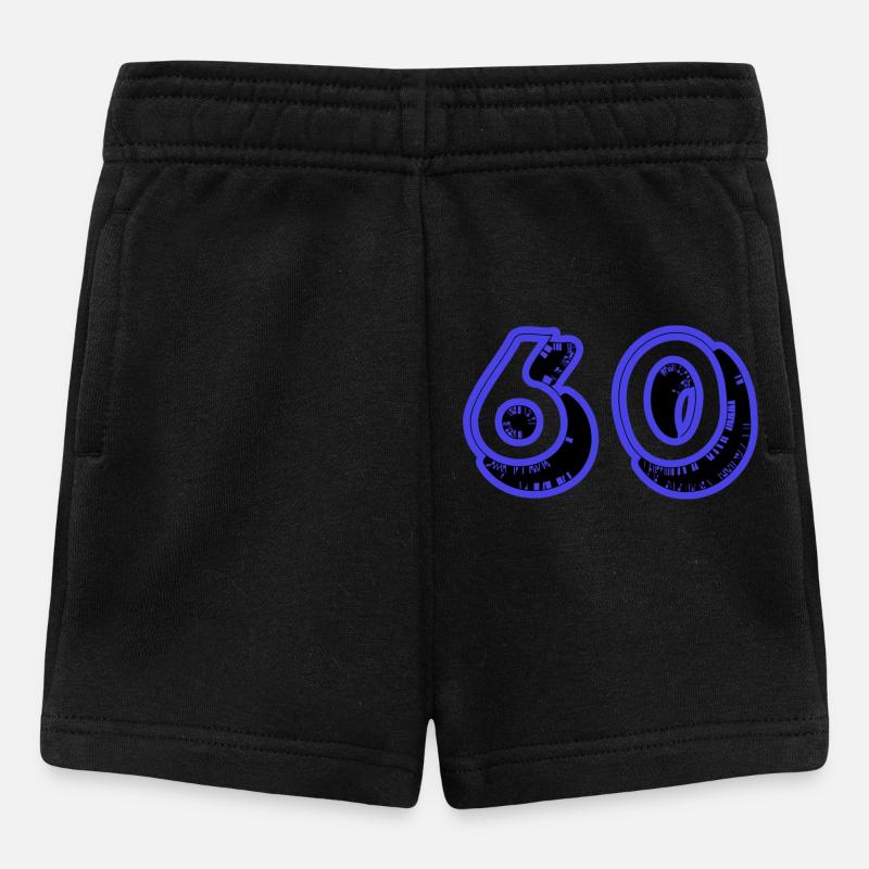 60. 60 ANS. 60e ANNIVERSAIRE. ANNIVERSAIRE 60 ANS. - Short Bébé - noir