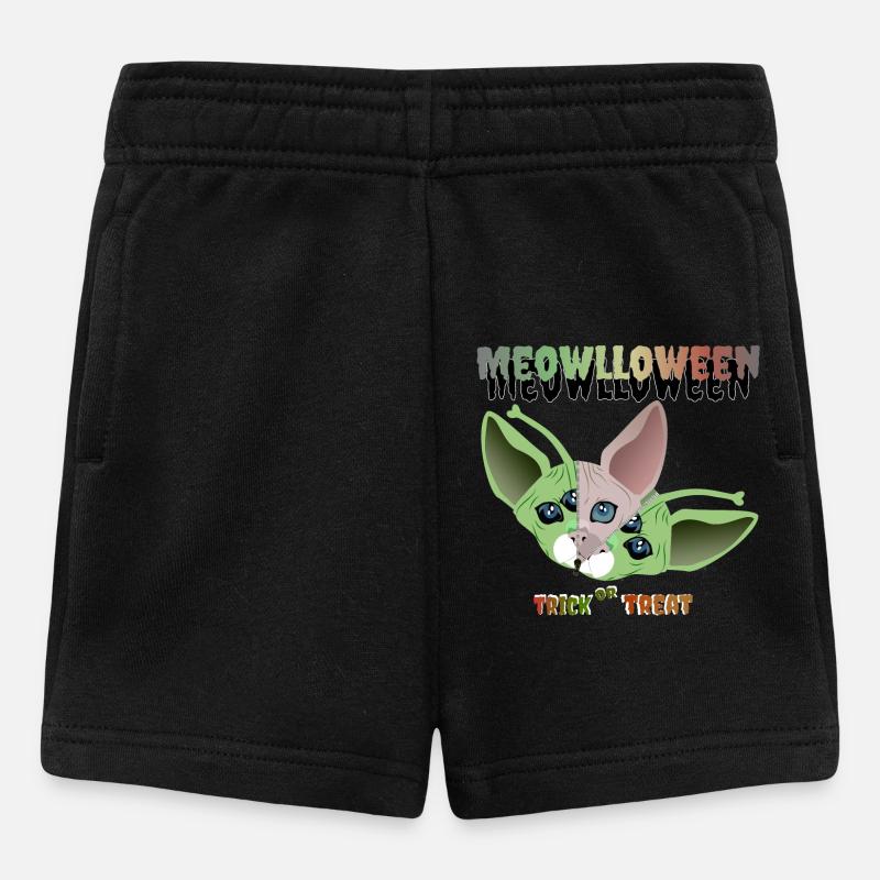 sphinx cat alien mask - Baby Shorts - black
