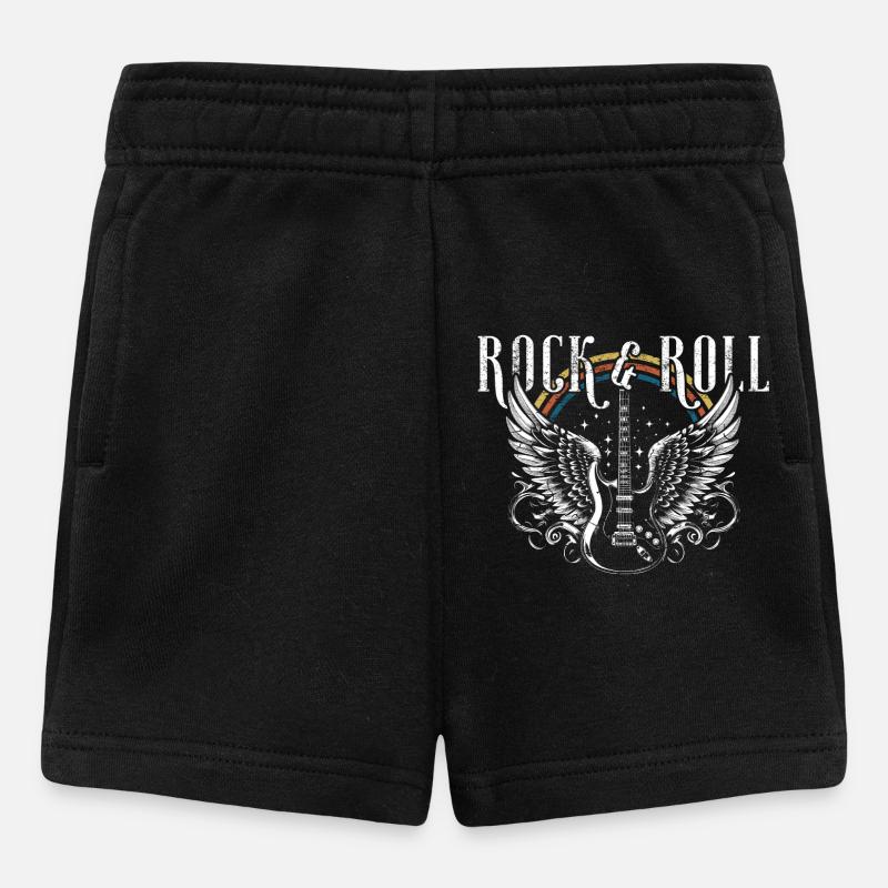 Rock & Roll Guitar - Baby Shorts - Schwarz