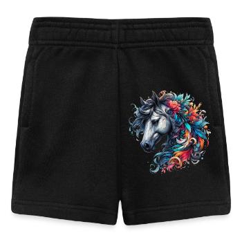 Pferd - Baby Shorts - Schwarz - Vorne