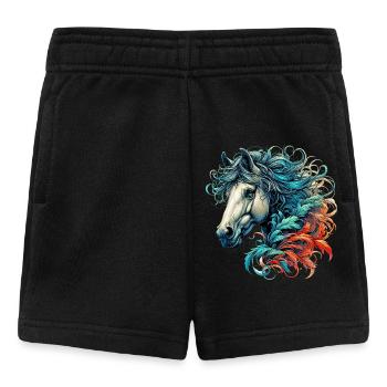 Pferd - Baby Shorts - Schwarz - Vorne