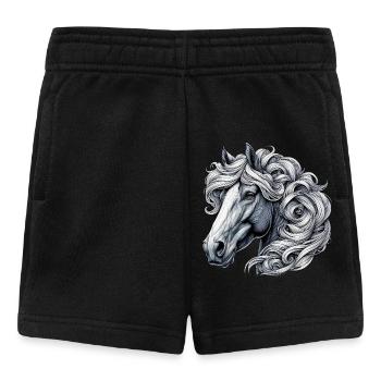 Pferd - Baby Shorts - Schwarz - Vorne
