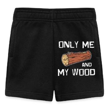 Holz Statement Holzfäller Holzarbeit Baumfäller - Baby Shorts - Schwarz - Vorne