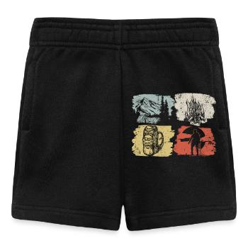 Sentiers de feu de camp et pins - Short Bébé - noir - Devant