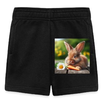 Adorable lapin - Short Bébé - noir - Devant