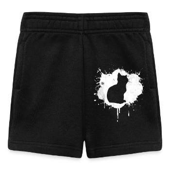 Cat Sketch - Baby Shorts - black - Front