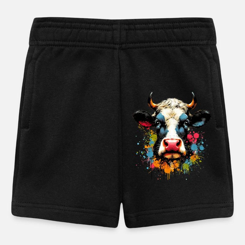 Vache - Short Bébé - noir