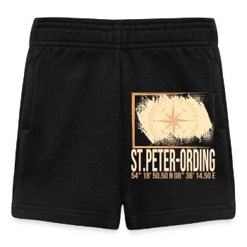 St Peter Ording Koordinaten - Baby Shorts - Schwarz - Vorne
