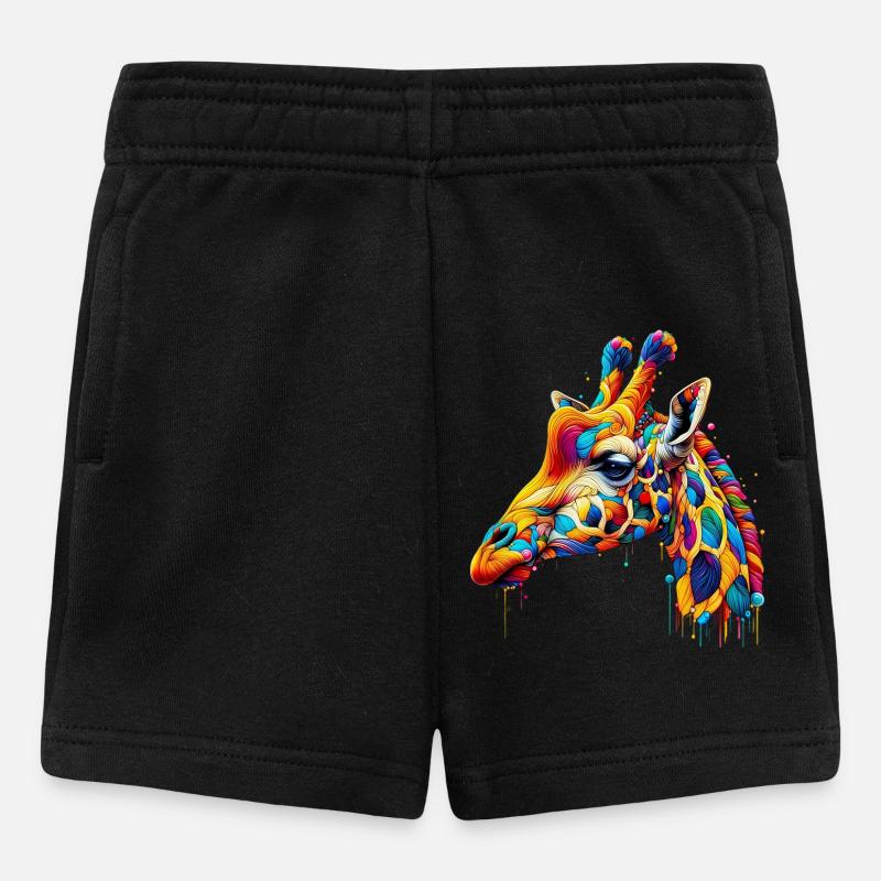 Giraffe - Baby Shorts - Schwarz