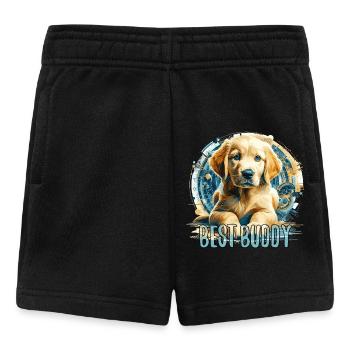 Golden Retriever Puppy Cute Family Dog Gift - Baby Shorts - black - Front