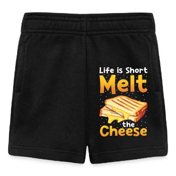 Sandwich Käse Grillkäse Brot - Baby Shorts - Schwarz - Vorne
