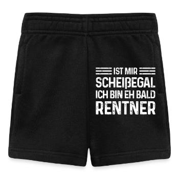 Rente Ist mir scheißegal Ich bin eh bald Rentner - Baby Shorts - Schwarz - Vorne