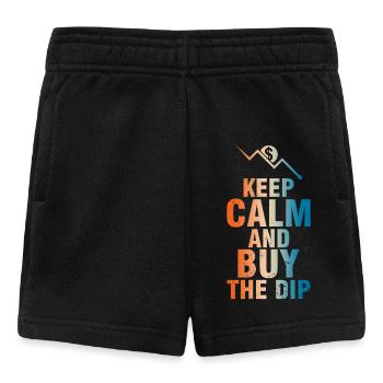 Keep Calm And Buy The Dip Motivspruch - Baby Shorts - Schwarz - Vorne