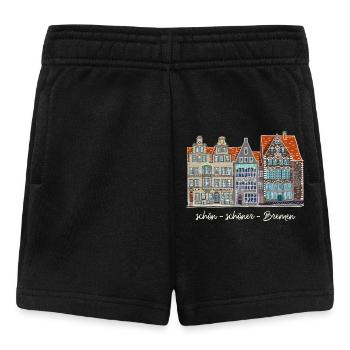 Marché de Brême, Dessin, Allemagne - Short Bébé - noir - Devant