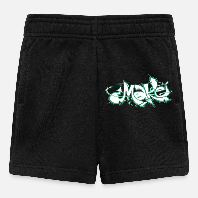 Le mot vert fait des graffitis - Short Bébé - noir