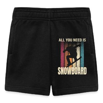 All you need is Snowboard - Baby Shorts - Schwarz - Vorne