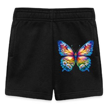 Butterfly flowers daisy daisies - Baby Shorts - black - Front