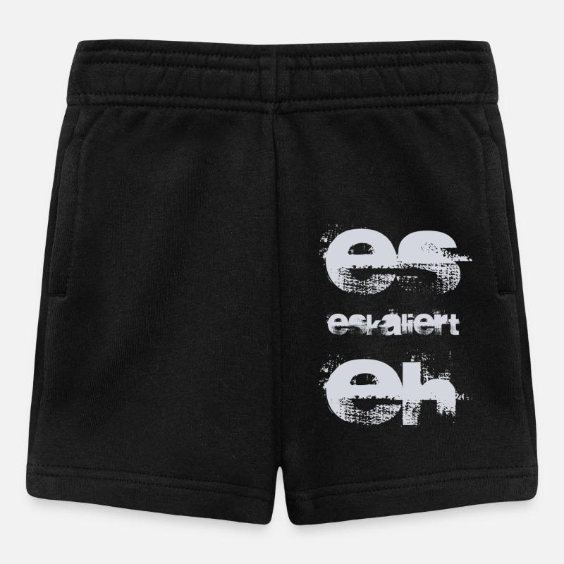 es eskaliert eh - Baby Shorts - Schwarz