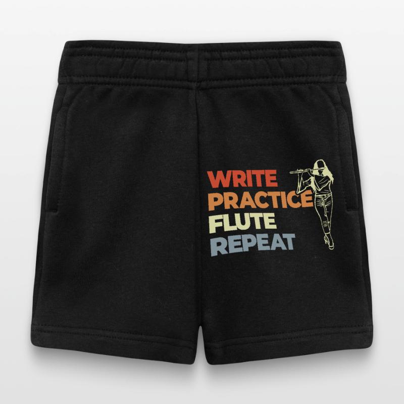 Write Practice Flute Repeat Baby Shorts
