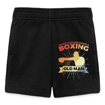 Ne sous-estimez jamais un vieux boxer - Short Bébé - noir - Devant