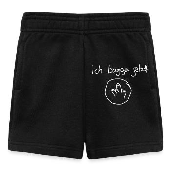 Excavator Excavator Excavator Excavator Road Construction High-Low - Baby Shorts - black - Front