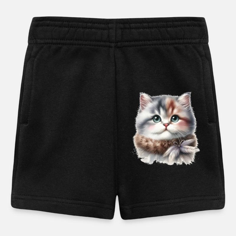 Chat mignon - Short Bébé - noir