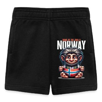 Norwegischer Troll mit Flagge – Heimat der Trolle - Baby Shorts - Schwarz - Vorne