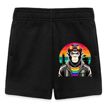 Diversity in vibration: The modern-retro monkey - Baby Shorts - black - Front