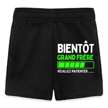 Bientôt grand frère - Short Bébé - noir - Devant