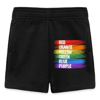 Rainbow Colors Stripe Art - Baby Shorts - black - Front