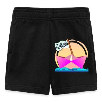 FEHMARN OSTSEEINSEL BOOTFAHREN - Baby Shorts - Schwarz - Vorne