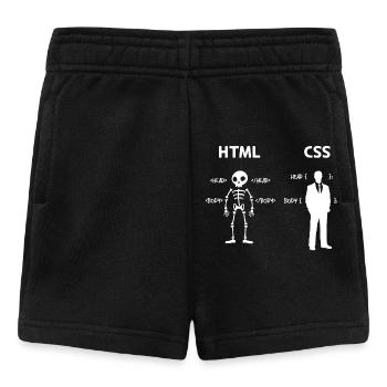 Code Css C++ Php Java Developer Code Skripting - Baby Shorts - Schwarz - Vorne