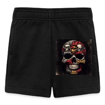 Crâne en métal lourd - Short Bébé - noir - Devant