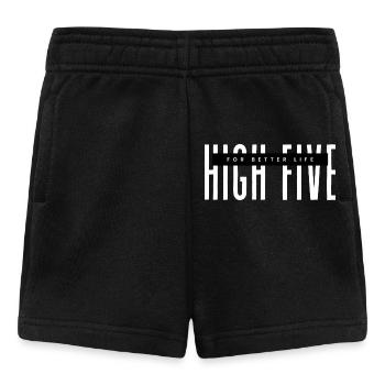 High Five pour une vie meilleure blanc - Short Bébé - noir - Devant