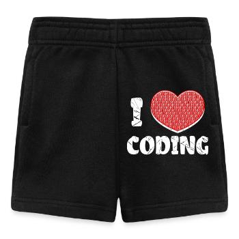 Developer Herz Coden Statement Programmierer - Baby Shorts - Schwarz - Vorne