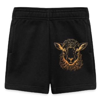 Lamm Portrait - Baby Shorts - Schwarz - Vorne