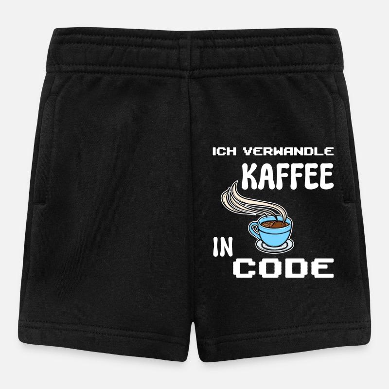 Developer Computerfreak Statement Coden Skripting - Baby Shorts - Schwarz