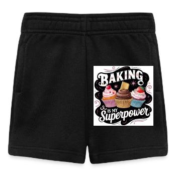 Conception de superpuissance de la boulangerie - Short Bébé - noir - Devant