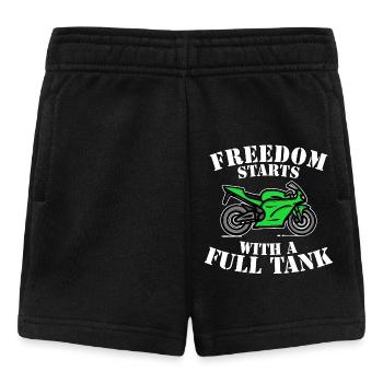 Refueling Statement Energy Engine Filling Station Electricity - Baby Shorts - black - Front
