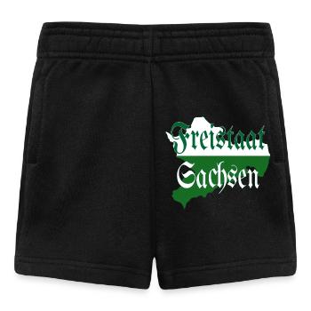 Freistaat Sachsen grün weiß - Baby Shorts - Schwarz - Vorne