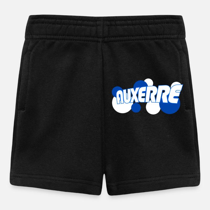 Auxerre Retro Typo Bleu - Short Bébé - noir