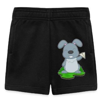 Avion en papier lapin - Short Bébé - noir - Devant