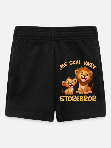 Jeg skal være storebror til to løve unger løver - Shorts til baby - sort