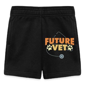 Zukünftiger Tierarzt - Baby Shorts - Schwarz - Vorne