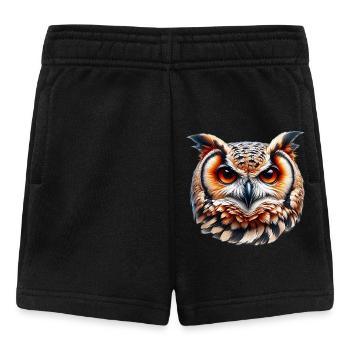 Eule - Baby Shorts - Schwarz - Vorne