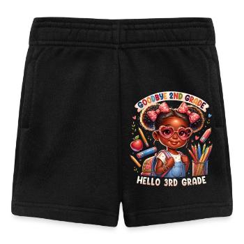 Goodbye 2nd Grade Cartoon Girl - Baby Shorts - black - Front